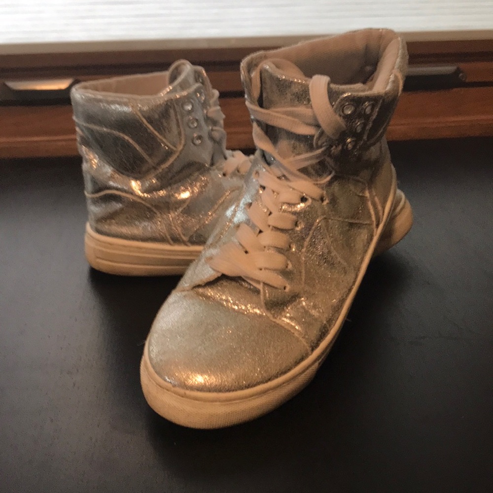 Silver high tops